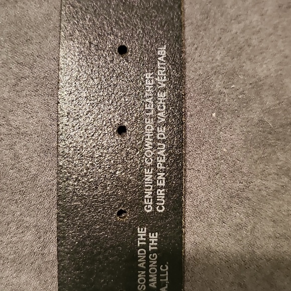 Harley-Davidson Black Leather Belt with Silver Logo Buckle - Picture 8 of 9